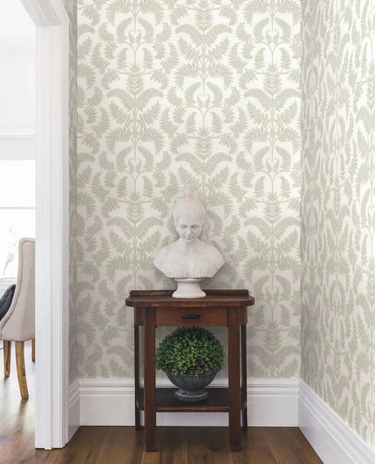 Royal Fern Damask Wallpaper - Beige — Ảnh 4