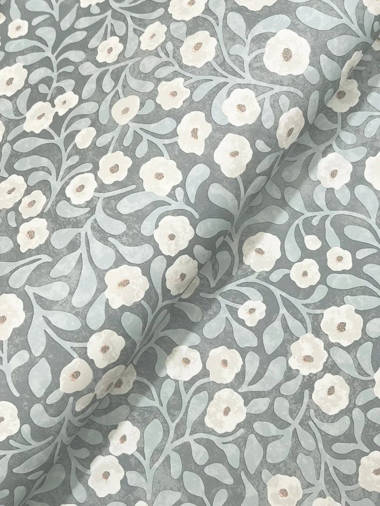 Chesapeake Poppy Trail Floral Wallpaper - Light Blue — Ảnh 3