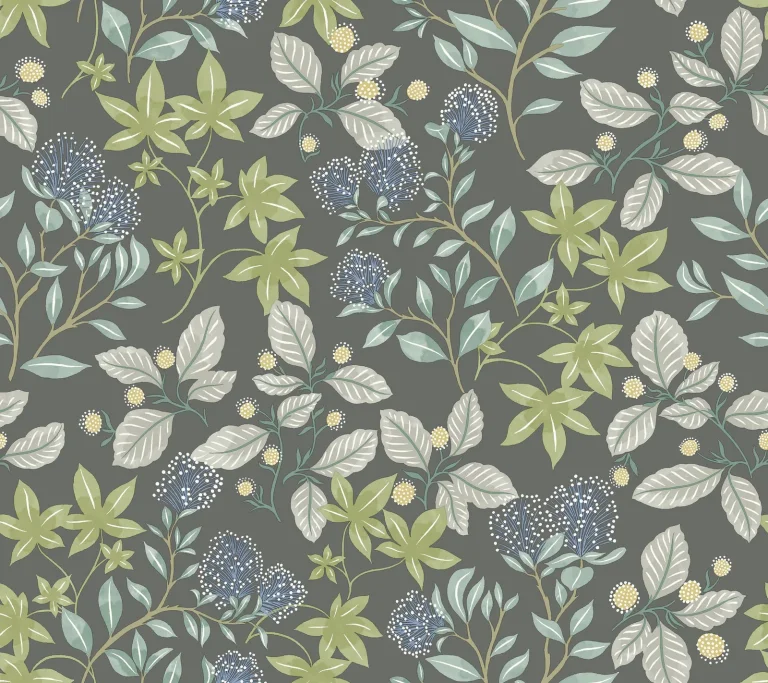 Mildred Botanical Trail Wallpaper - Charcoal — Ảnh 6