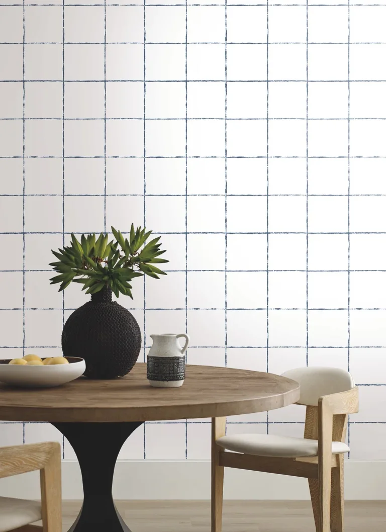La Vitre Plaid Wallpaper - Ultramarine — Ảnh 4