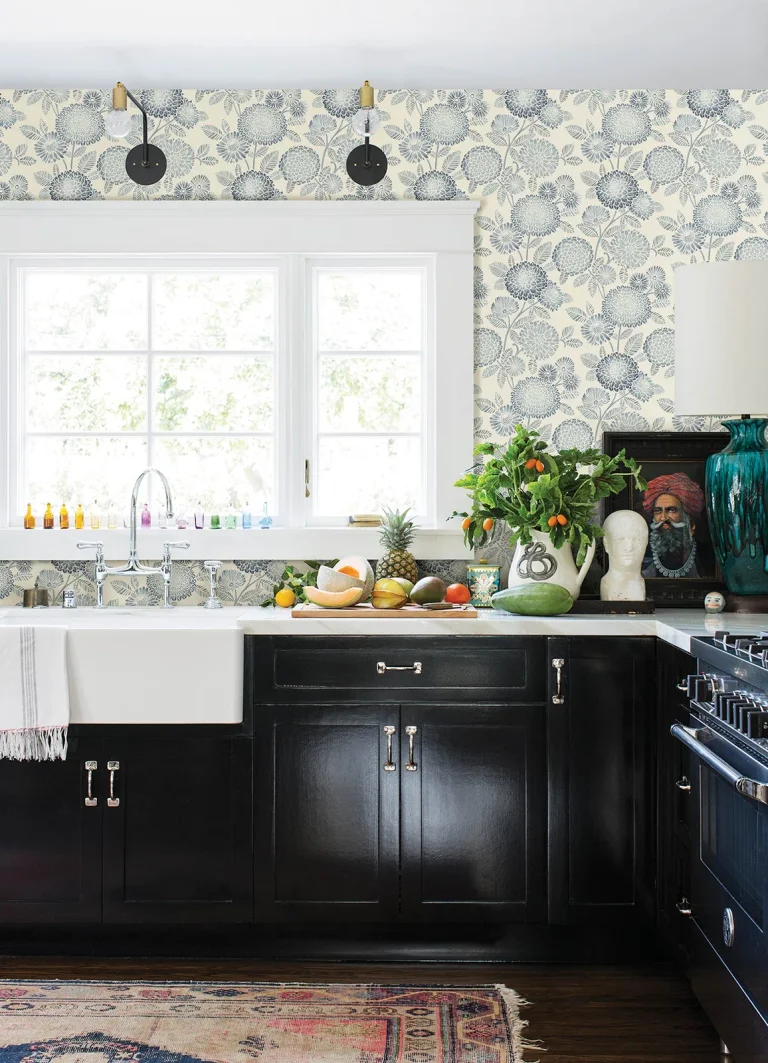 Chesapeake Zalipie Floral Trail Wallpaper - Blue — Ảnh 4