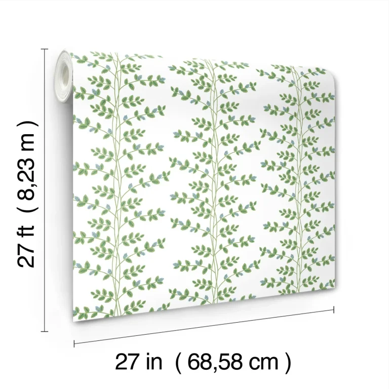 Rifle Paper Co. Climbing Vine Wallpaper - White & Blue — Ảnh 7