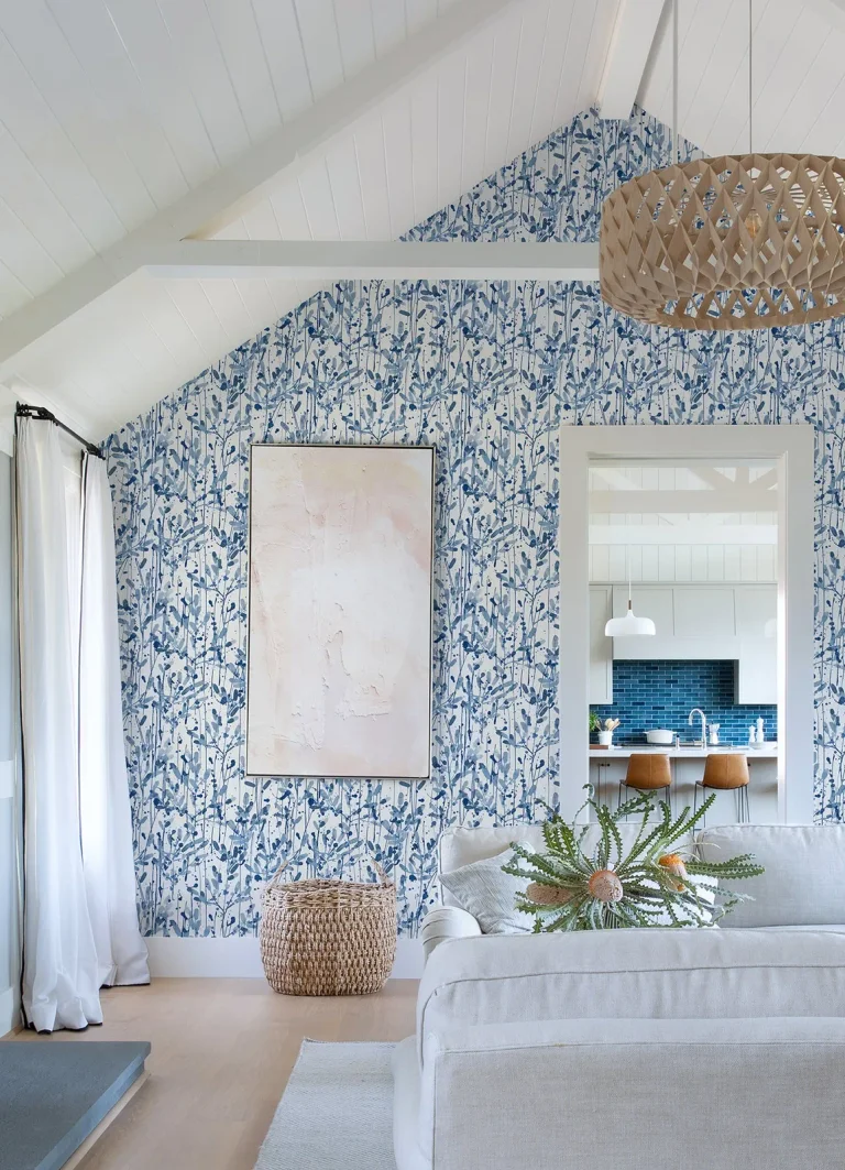Leandra Floral Trail Wallpaper - Indigo — Ảnh 2