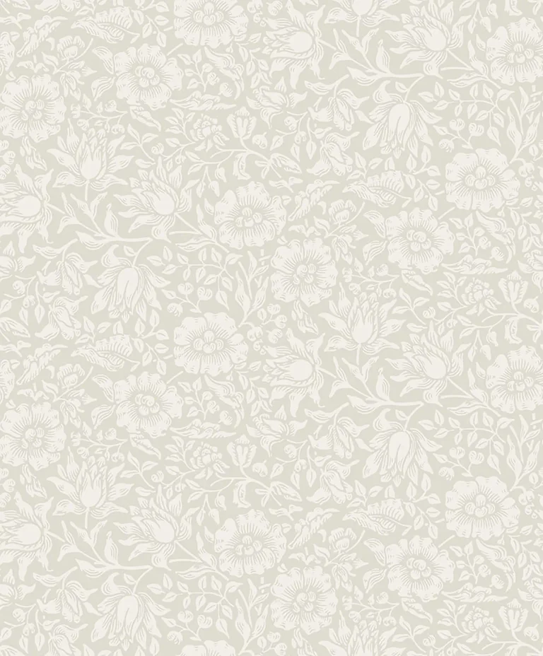 Mallow Floral Vine Wallpaper - Dove — Ảnh 3