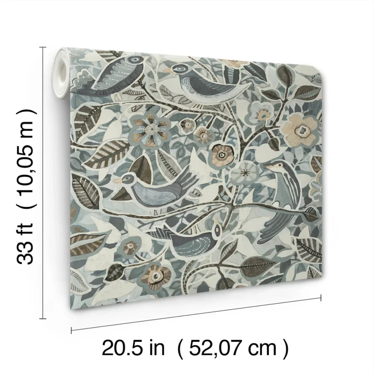 Manette Birds in the Bush Wallpaper - Dark Tones — Ảnh 7