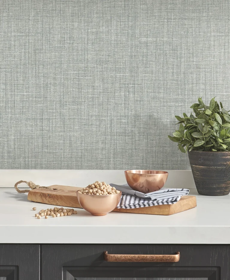 Lanister Texture Wallpaper - Blue Taupe — Ảnh 5