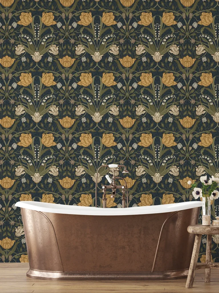 Filippa Wallpaper - Navy — Image 3