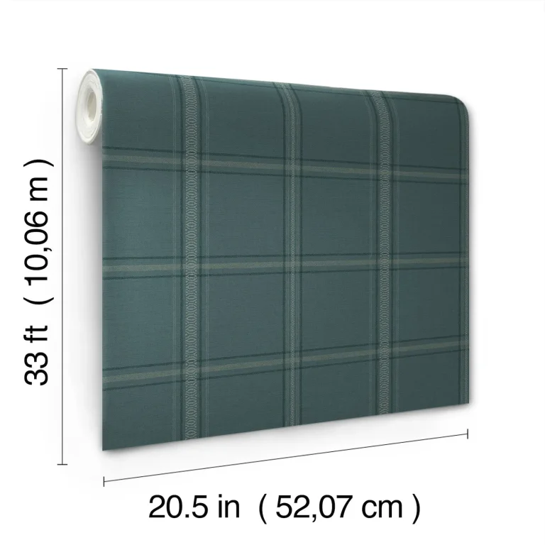 Chesapeake Auberge Plaid Wallpaper - Teal — Ảnh 2