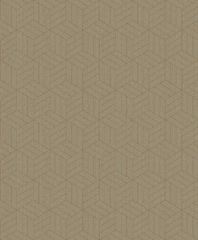 Izarra Geometric Block Wallpaper - Copper — Ảnh 4