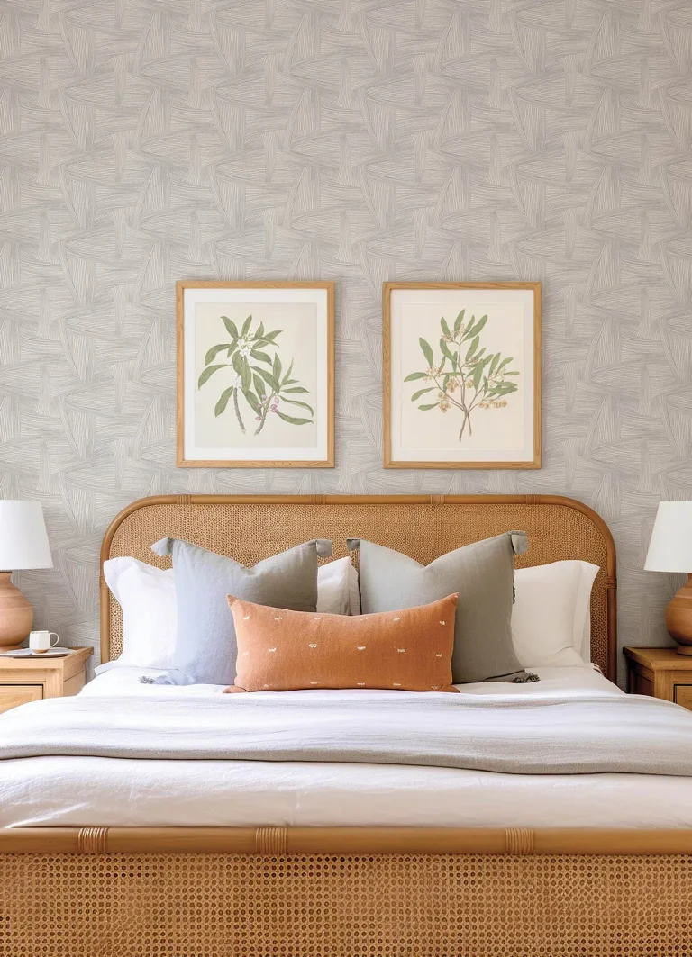 Reid Woven Geometric Wallpaper - Grey — Ảnh 2