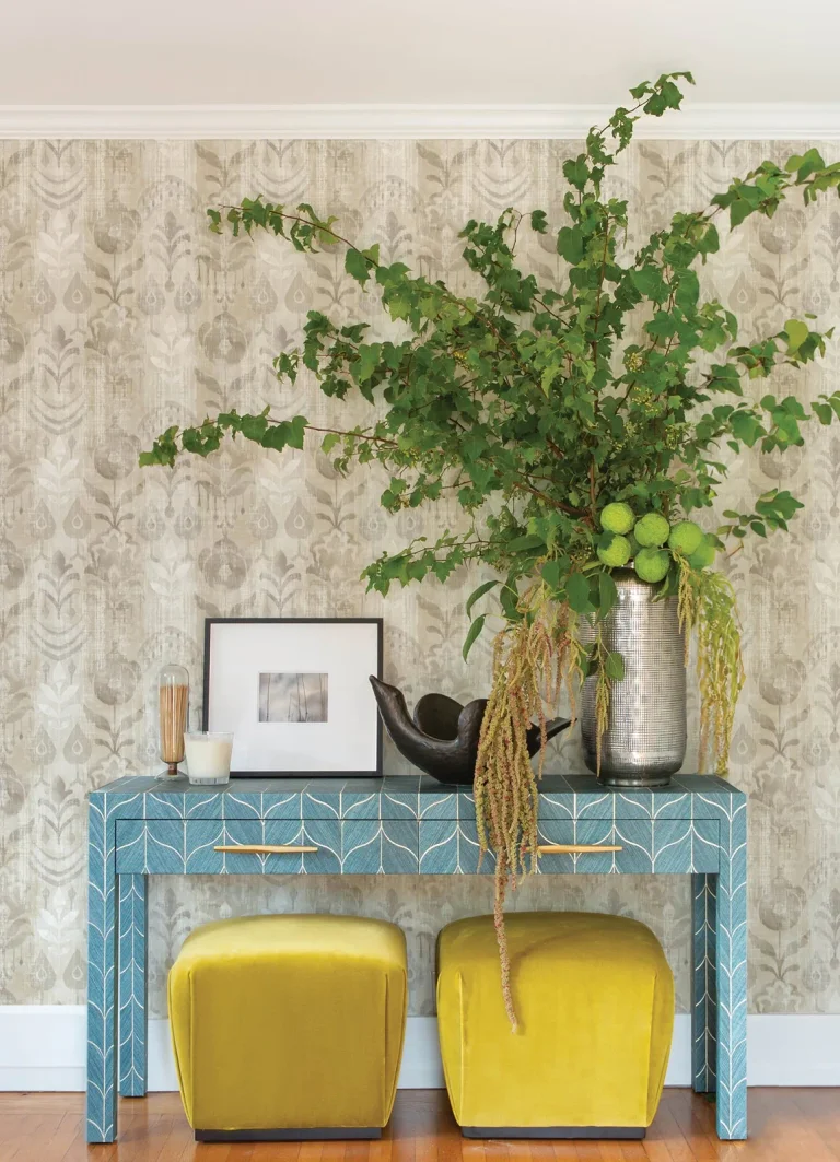 Pavord Floral Shibori Wallpaper - Neutral — Ảnh 4