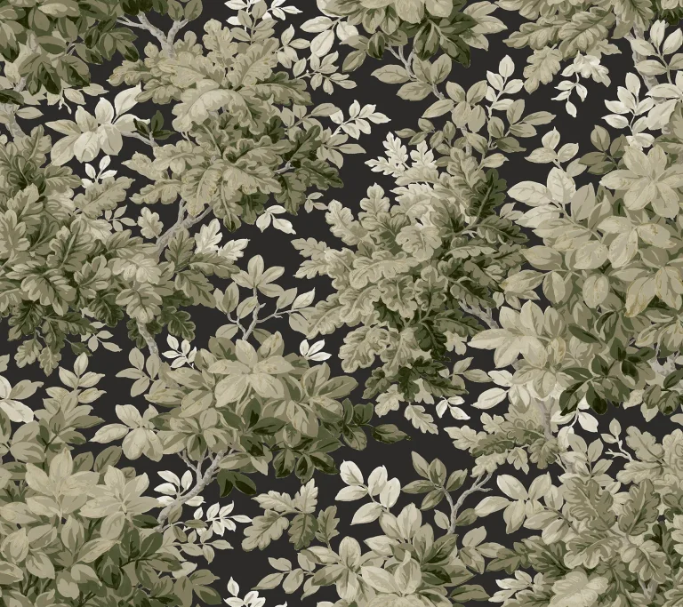 Greenwood Deciduous Wallpaper - Black — Ảnh 5