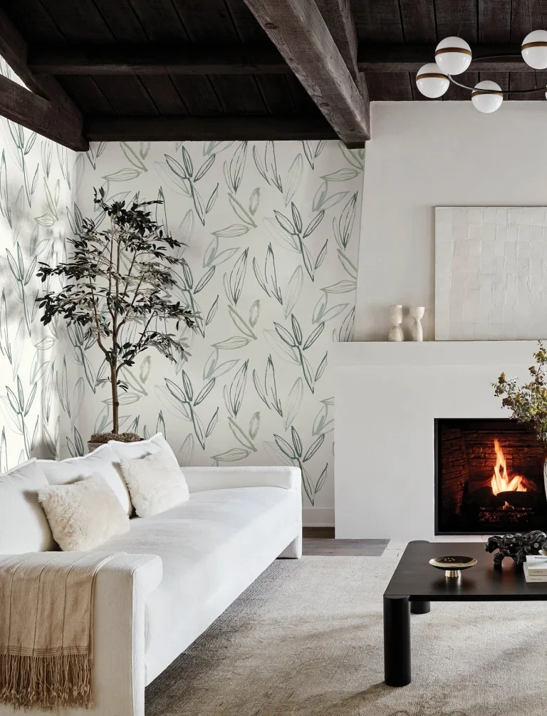 Kenia Leaf Toss Wallpaper - Green — Ảnh 5