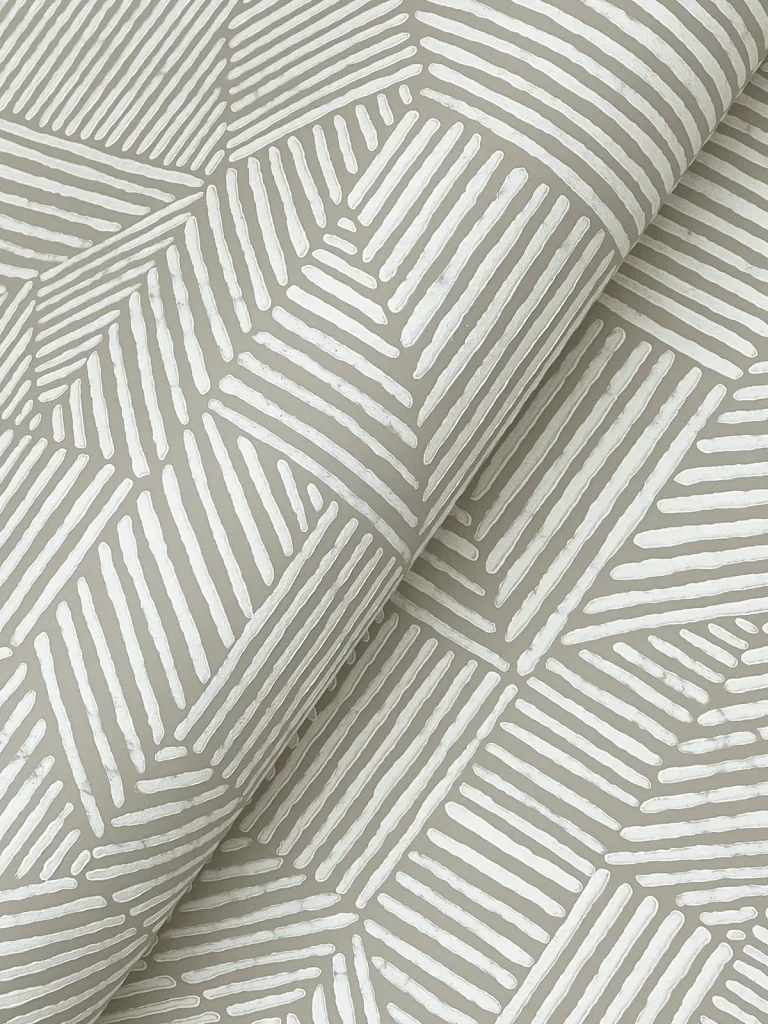 Crescendo Block Geometric Wallpaper - Light Grey — Ảnh 4
