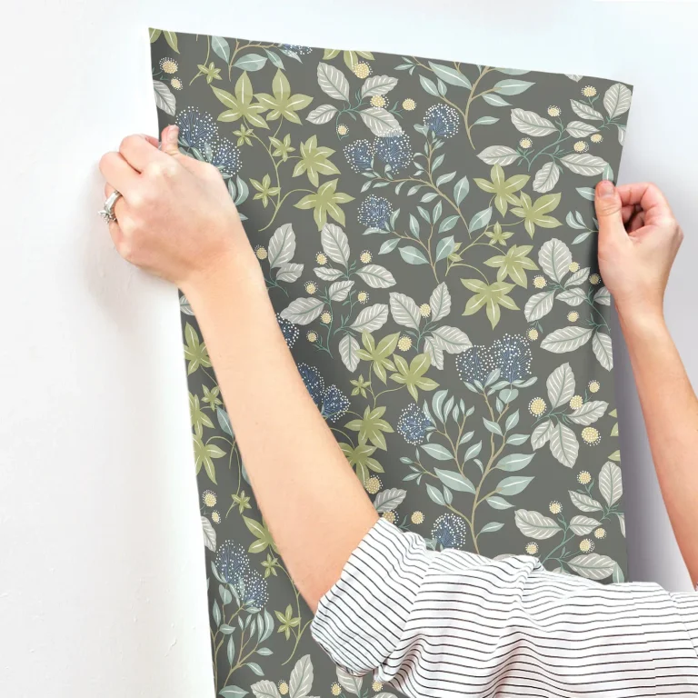Mildred Botanical Trail Wallpaper - Charcoal — Ảnh 7