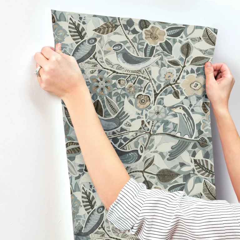 Manette Birds in the Bush Wallpaper - Dark Tones — Ảnh 3