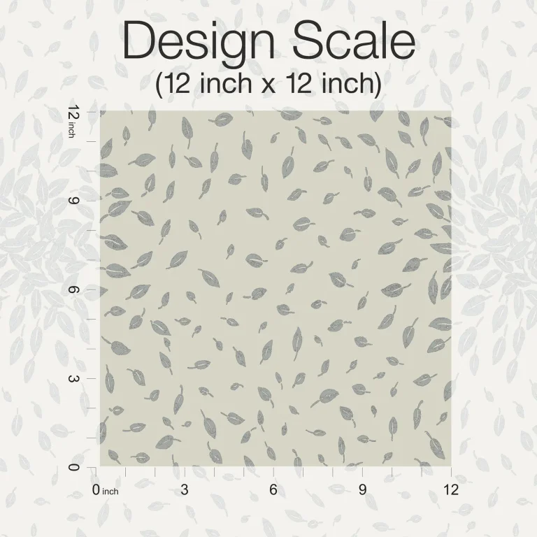 Petite Leaves Wallpaper - Beige/Silver — Ảnh 5