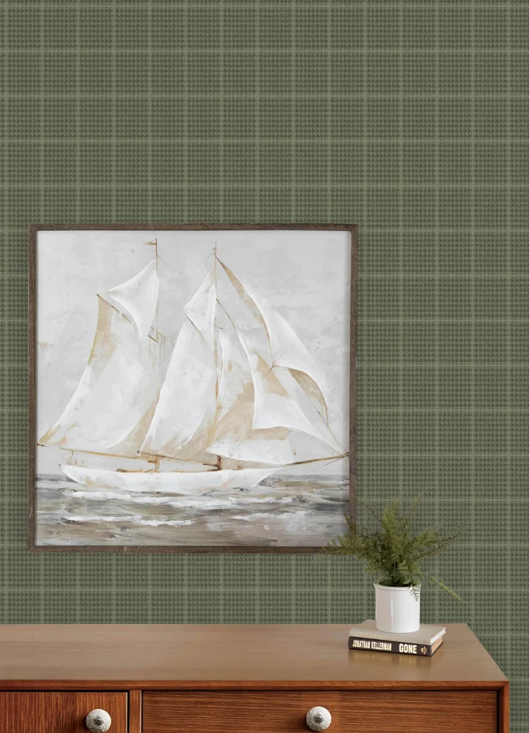 Chesapeake Prescott Glen Check Wallpaper - Dark Green