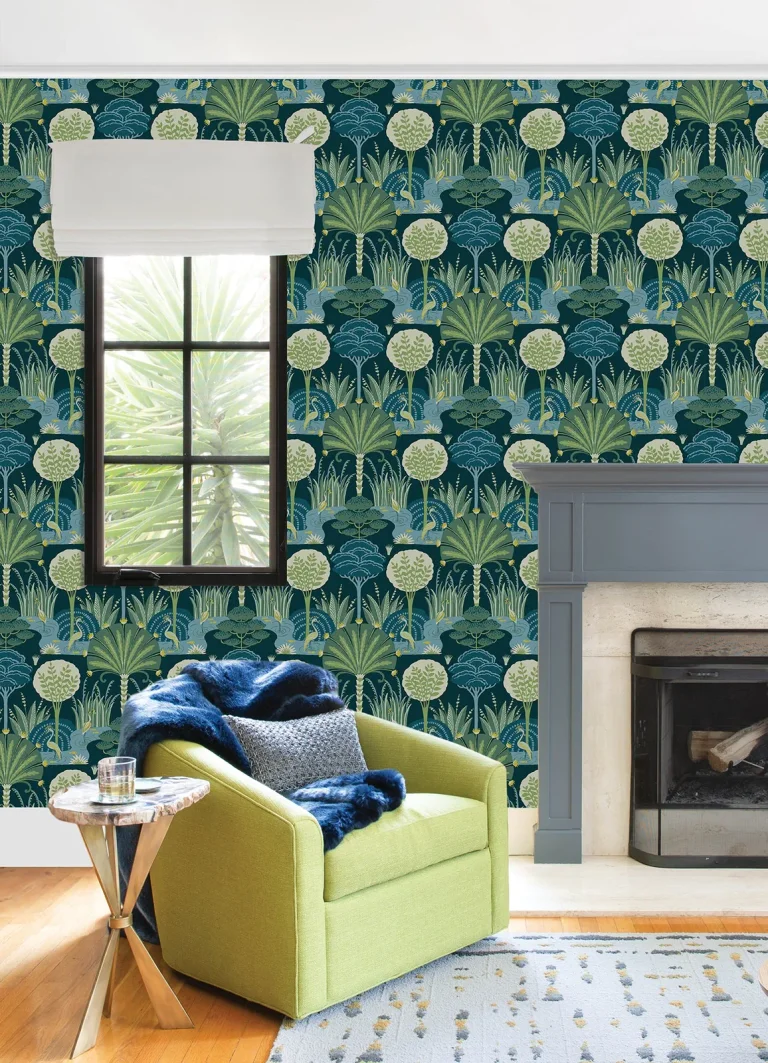 Mandeville Tropical Paradise Wallpaper - Teal — Image 4