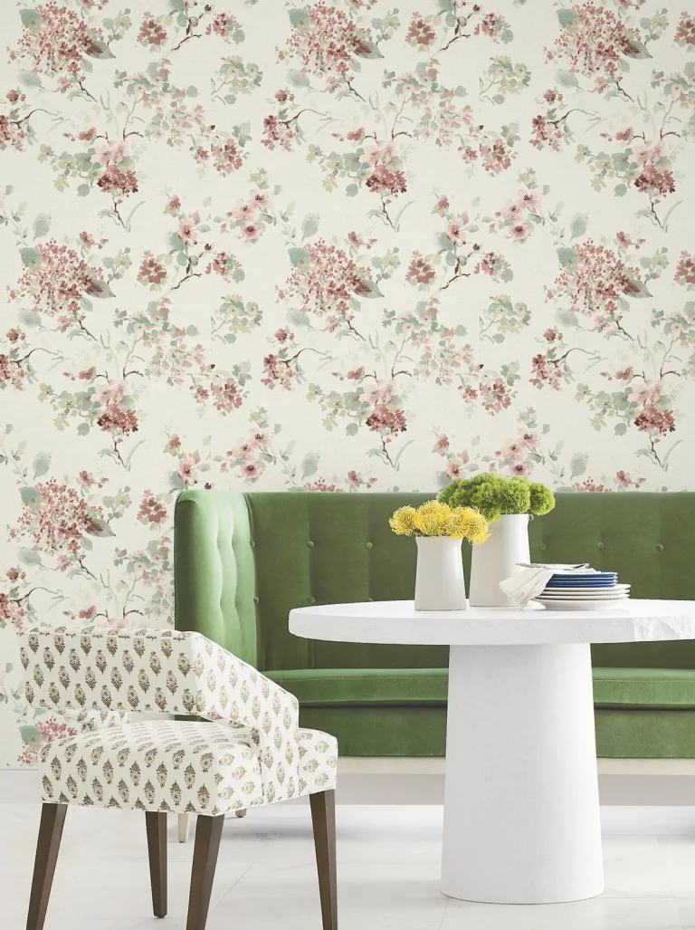 Veiled Garden Floral Wallpaper - Rose — Ảnh 3