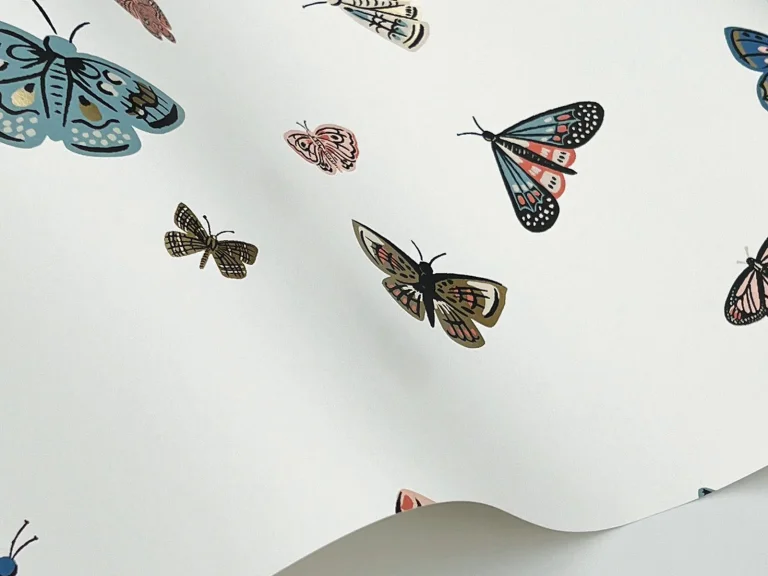 Rifle Paper Co. Butterfly House Wallpaper - White — Ảnh 7