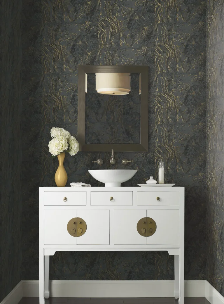 Ronald Redding Polished Marble Wallpaper - Black — Ảnh 2