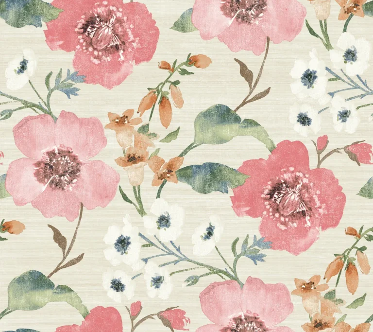 Evelyn Floral Wallpaper - Pink — Ảnh 4