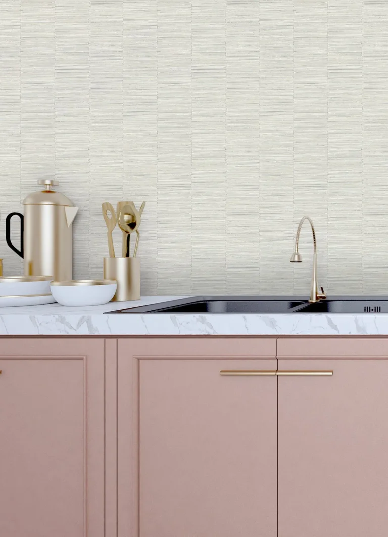 Jenga Striped Column Wallpaper - Light Grey — Ảnh 3