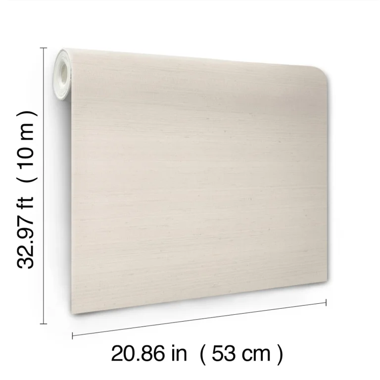 Fine Silk Faux Fabric Wallpaper - Bone — Ảnh 4