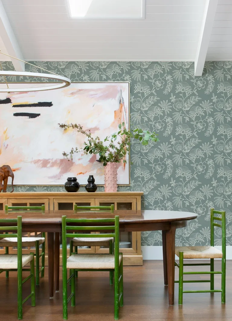 Maeve Jacobean Trail Wallpaper - Sea Green — Image 4