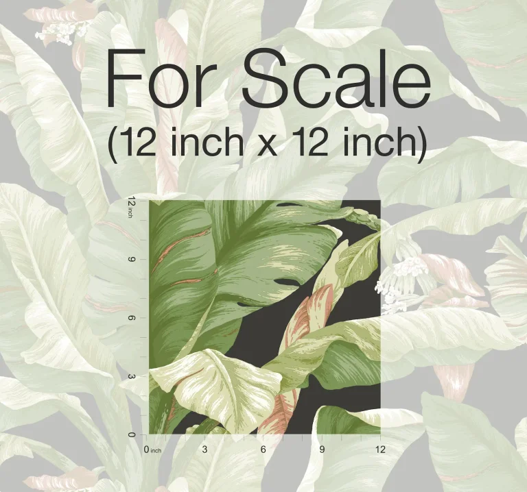 Banana Leaf Peel and Stick Wallpaper - Black/Green — Ảnh 3