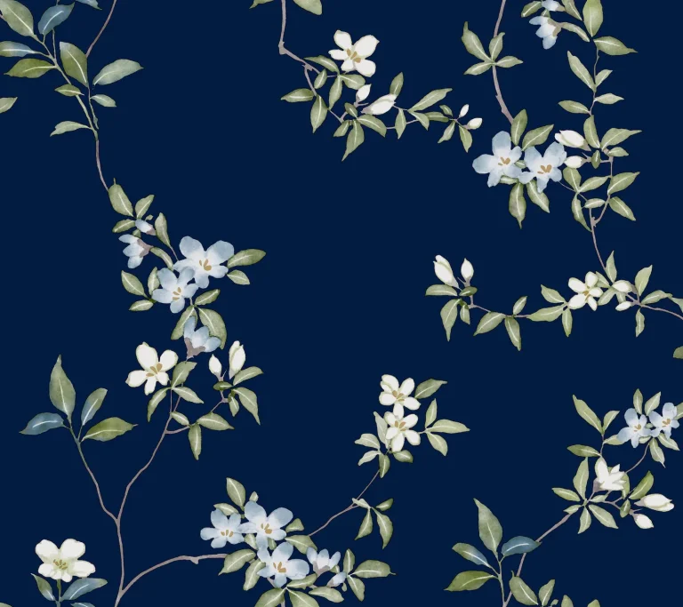 Ronald Redding April Blossom Wallpaper - Navy — Ảnh 3