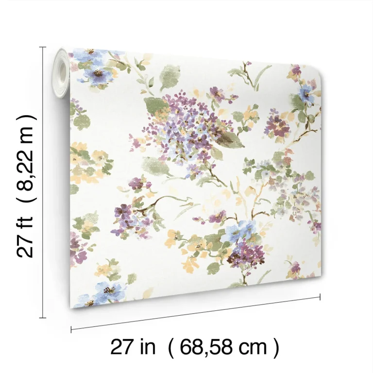 Veiled Garden Floral Wallpaper - Plum — Ảnh 3