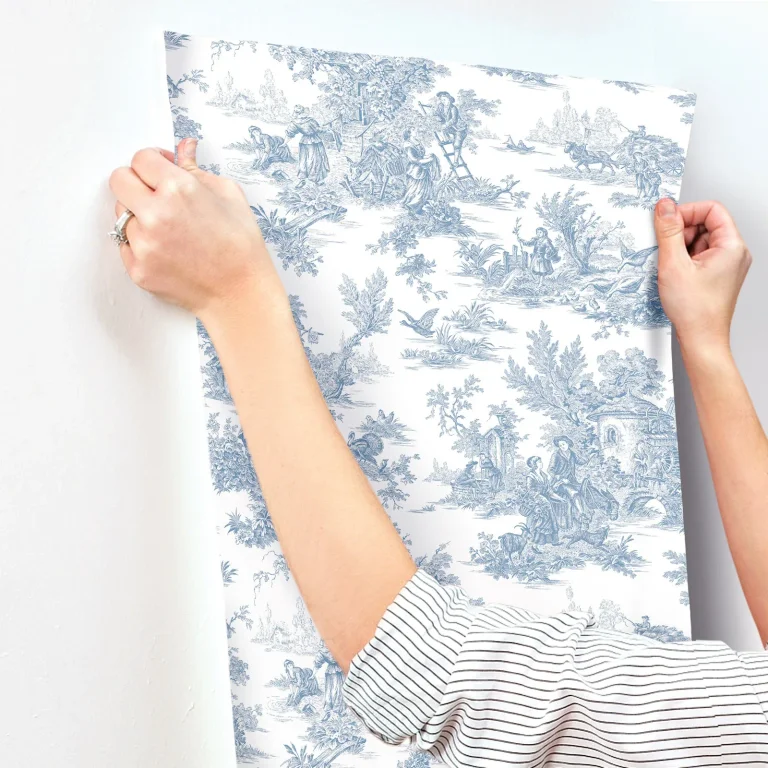 Campagne Toile Wallpaper - Blue/White — Ảnh 3