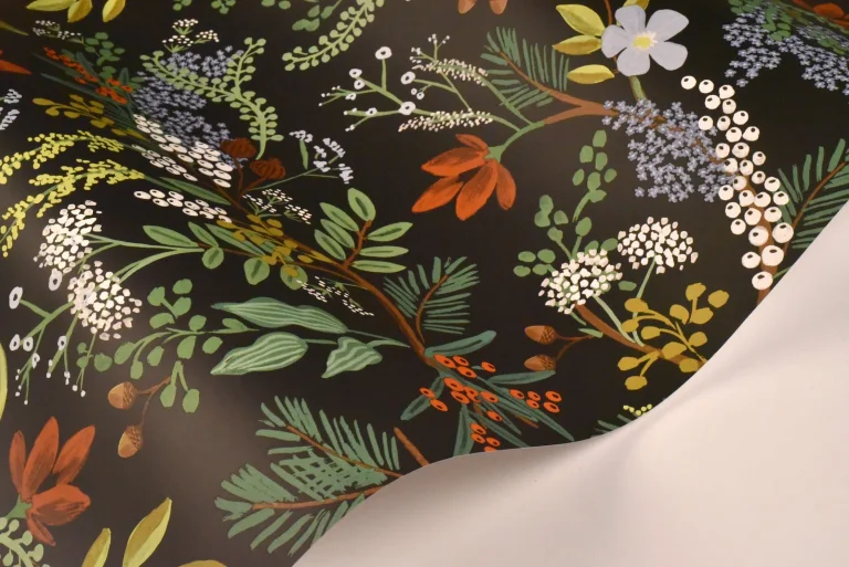 Rifle Paper Co. Juniper Forest Peel and Stick Wallpaper - Black — Ảnh 7