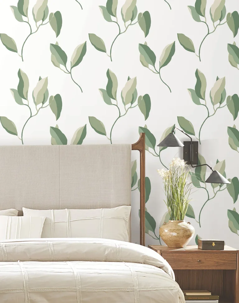 Brushwork Branches Wallpaper - Leaf Green — Ảnh 6