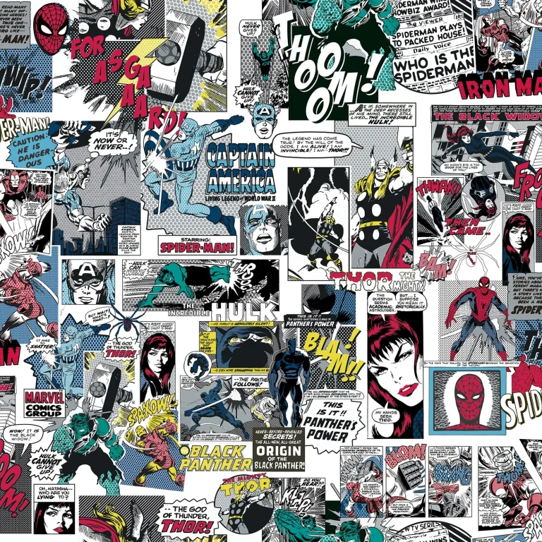 Marvel Comics Marvel Classic Comics Peel and Stick Wallpaper - Red — Ảnh 5