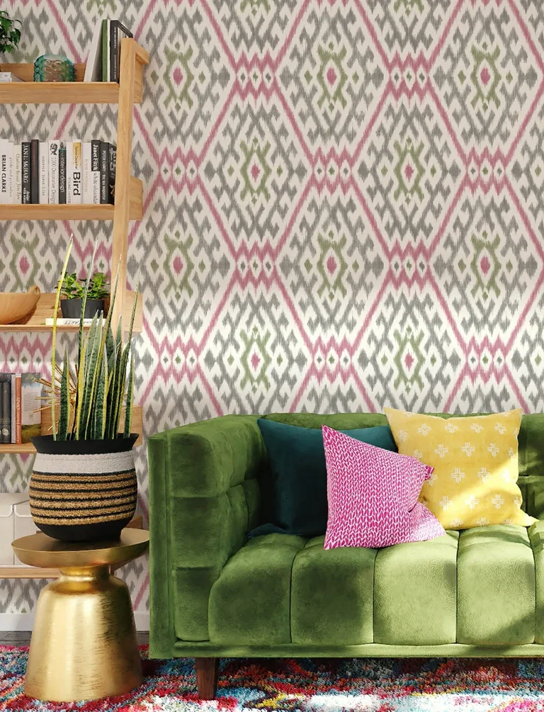 Solola Ikat Wallpaper - Fuchsia — Ảnh 6
