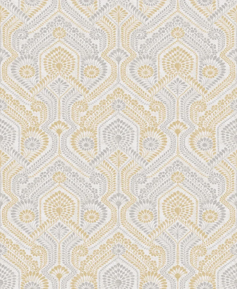 Fernback Ornate Botanical Wallpaper - Yellow — Ảnh 2