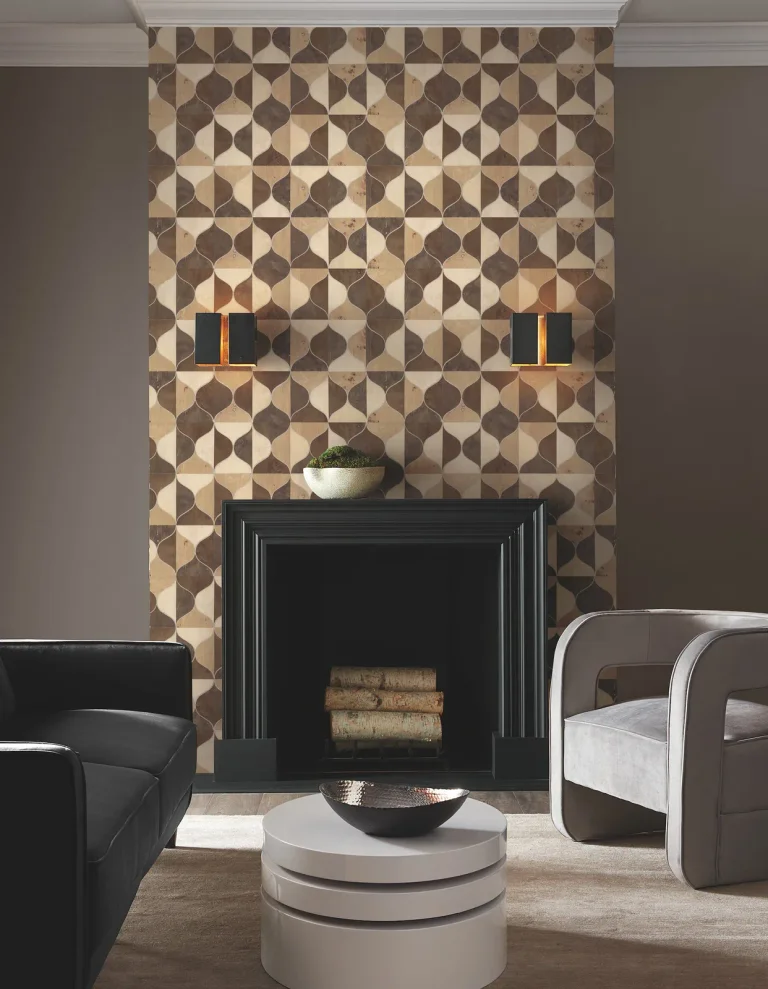 Candice Olson Burlwood Ogee Wallpaper - Warm Neutral — Ảnh 3