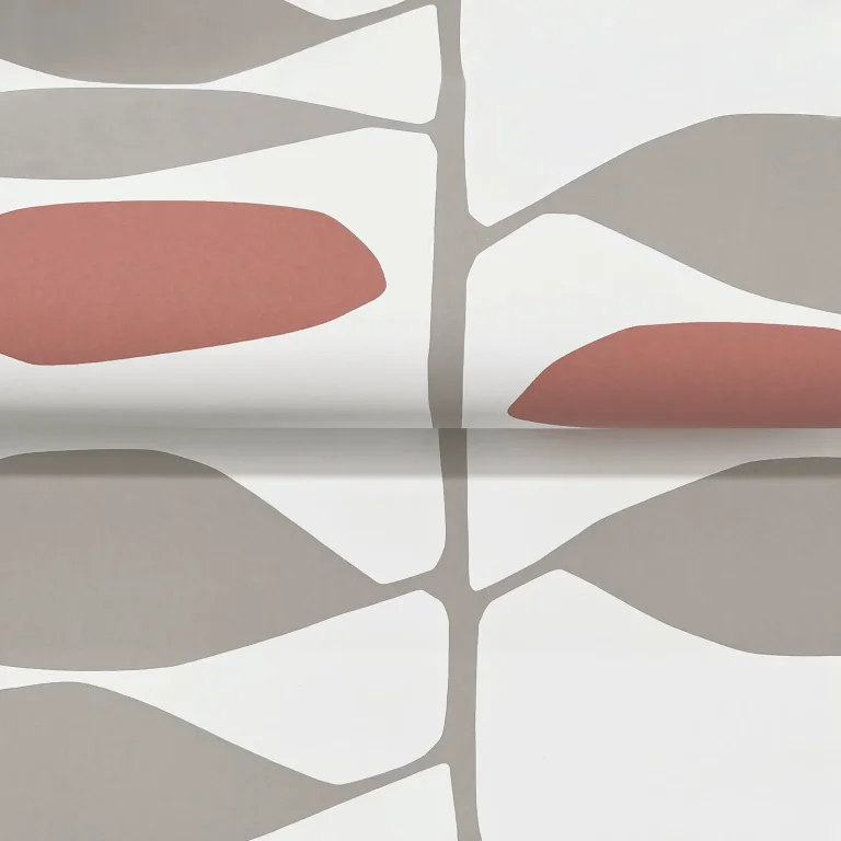 Sculpted Vines Wallpaper - Vermillion & Graphite — Ảnh 4