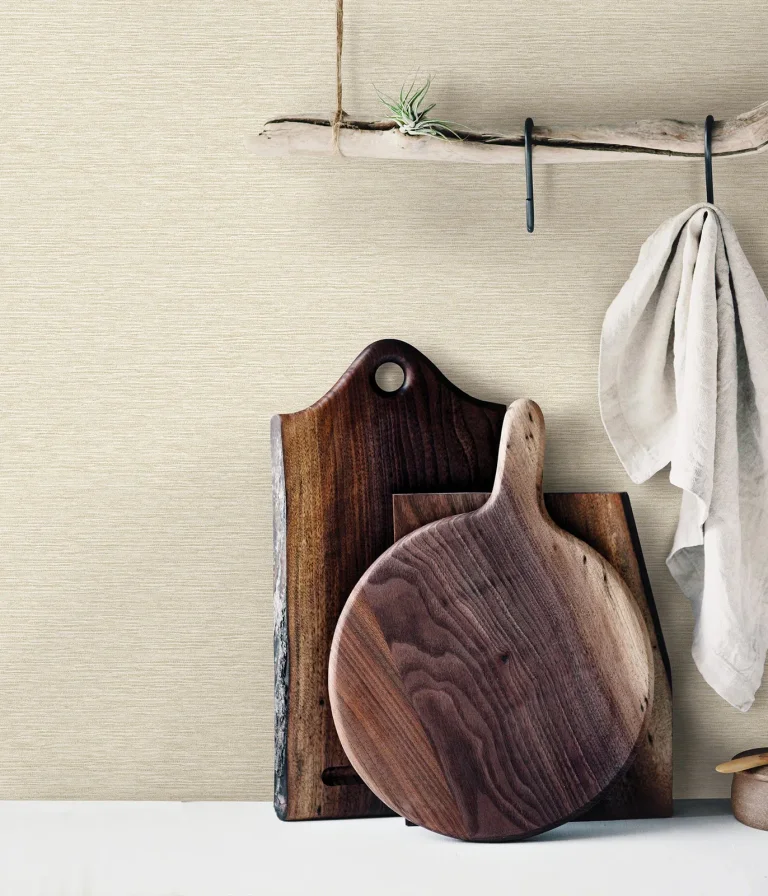 Chesapeake Gump Faux Grasscloth Wallpaper - Wheat — Ảnh 3