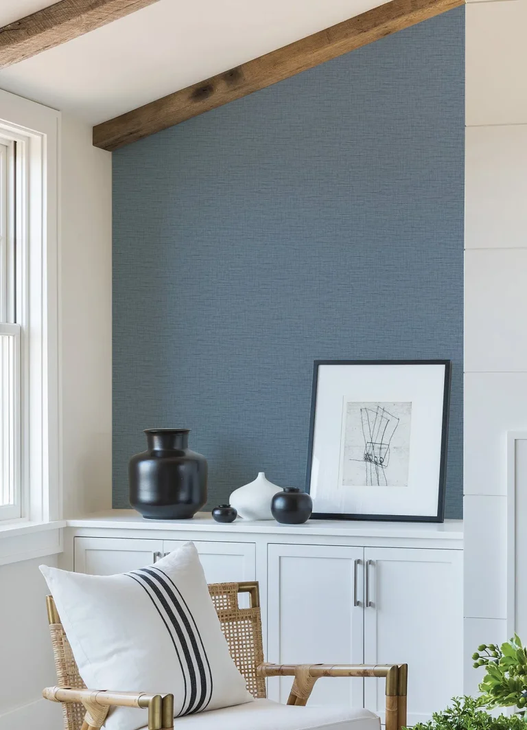 Salamander Woven Wallpaper - Blue — Ảnh 4