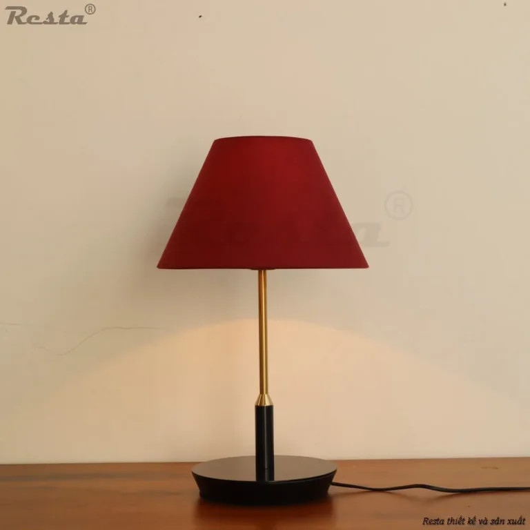 Đèn bàn Resta 23 - Màu đỏ - Màu gold — Ảnh 4