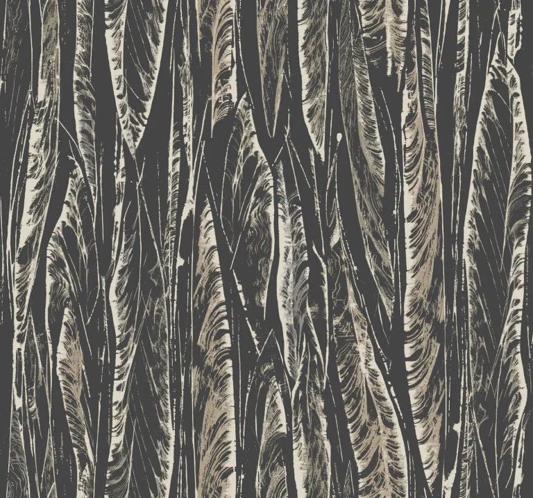 Native Leaves Wallpaper - Black — Ảnh 2