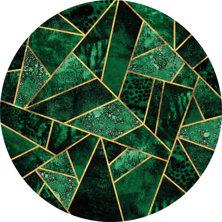 Dark Green Emeralds - Wall Mural 5487 - Round - 144cm diameter — Ảnh 2