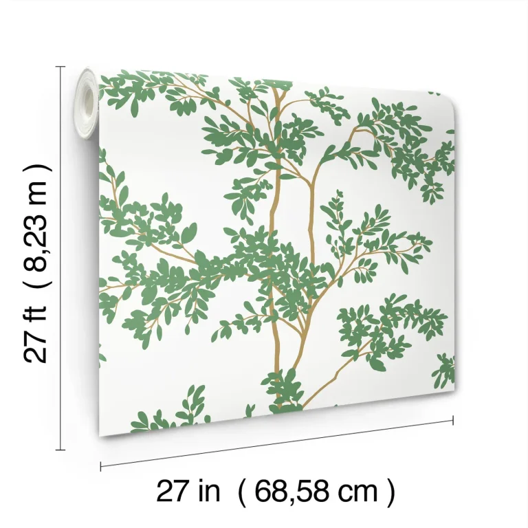 Lunaria Silhouette Wallpaper - White/Green — Ảnh 6