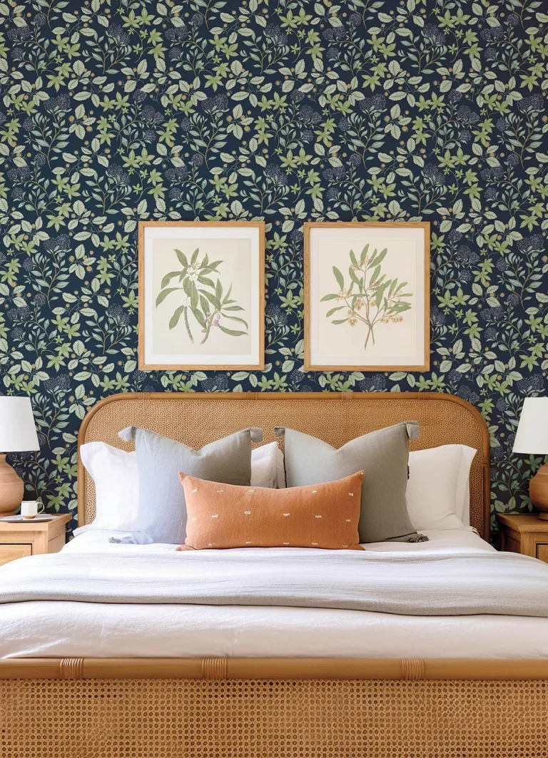 Mildred Botanical Trail Wallpaper - Indigo — Image 6