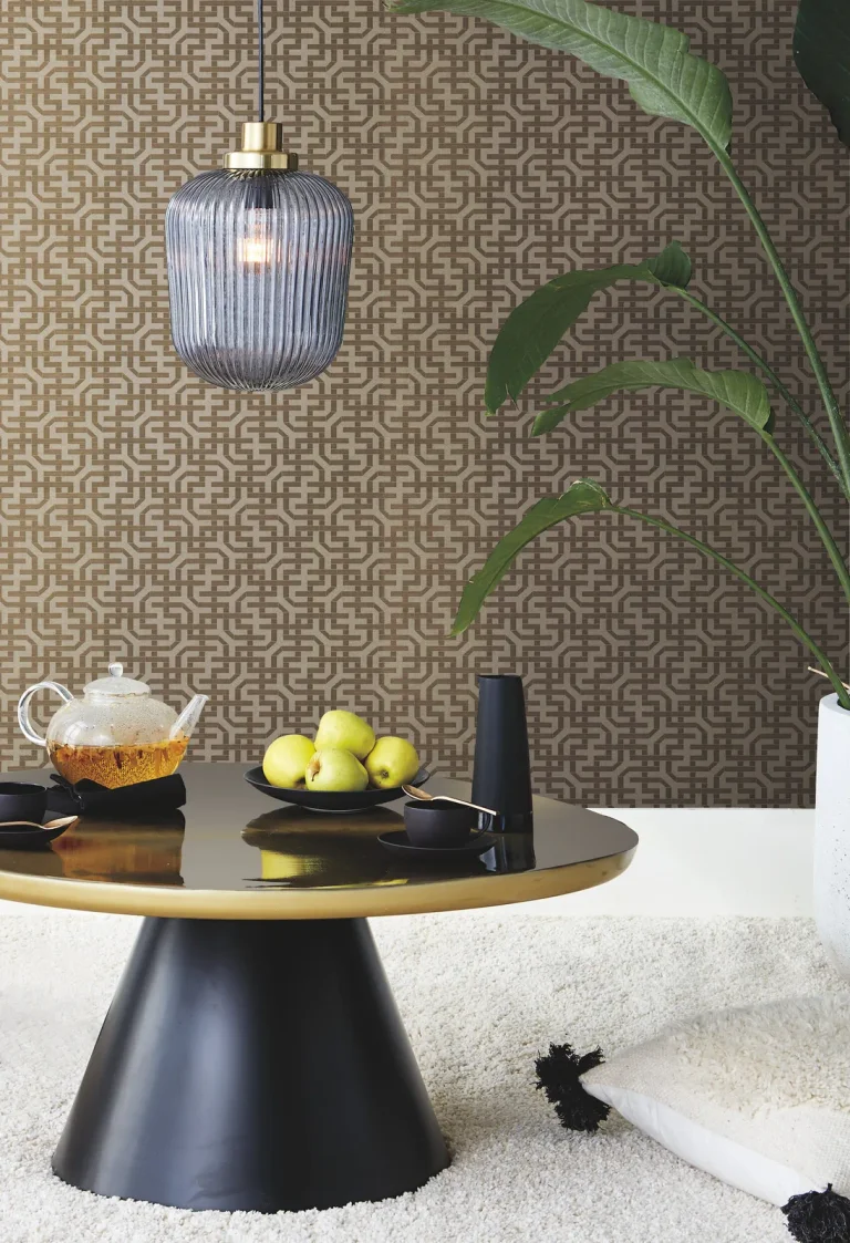 Ronald Redding Dynastic Lattice Wallpaper - Glint/Gold — Ảnh 4