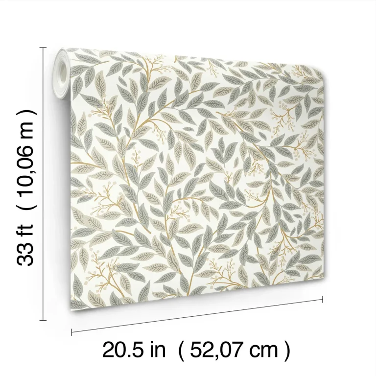Rifle Paper Co. Willowberry Wallpaper - Linen & White — Ảnh 3